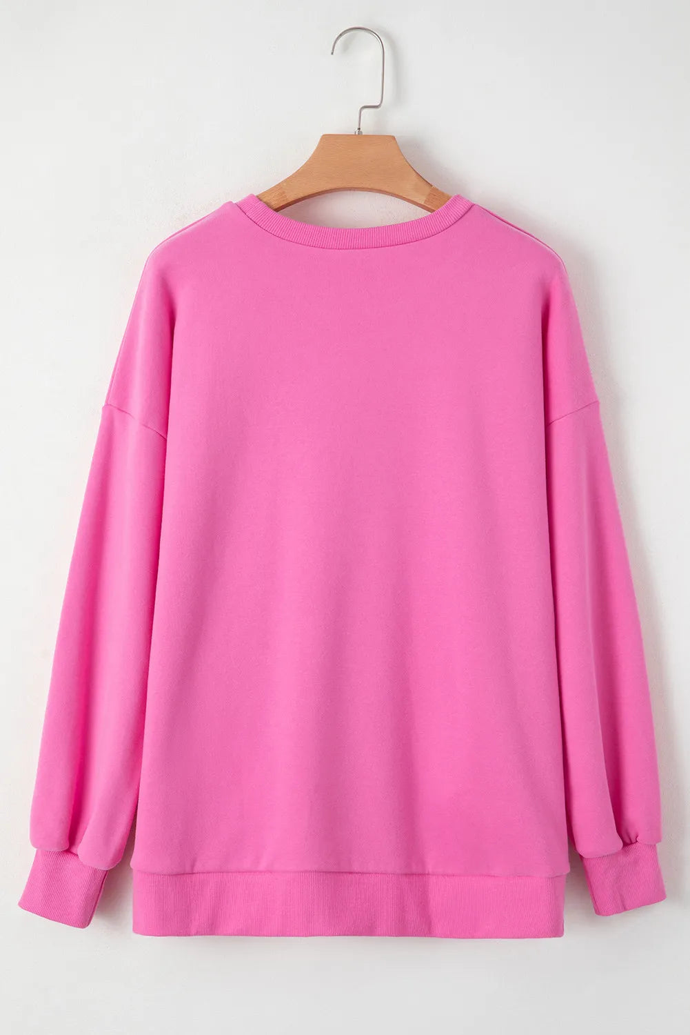 Round Neck Long Sleeve Sweatshirt - Charming Charlie