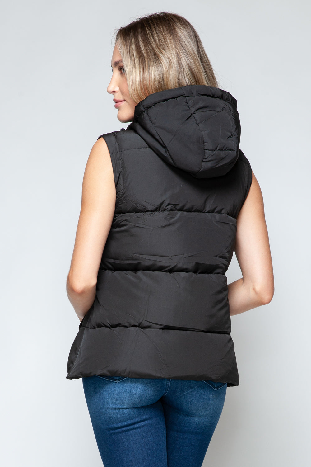 Snobbish Snap and Zip Closure Hooded Vest - Charming Charlie