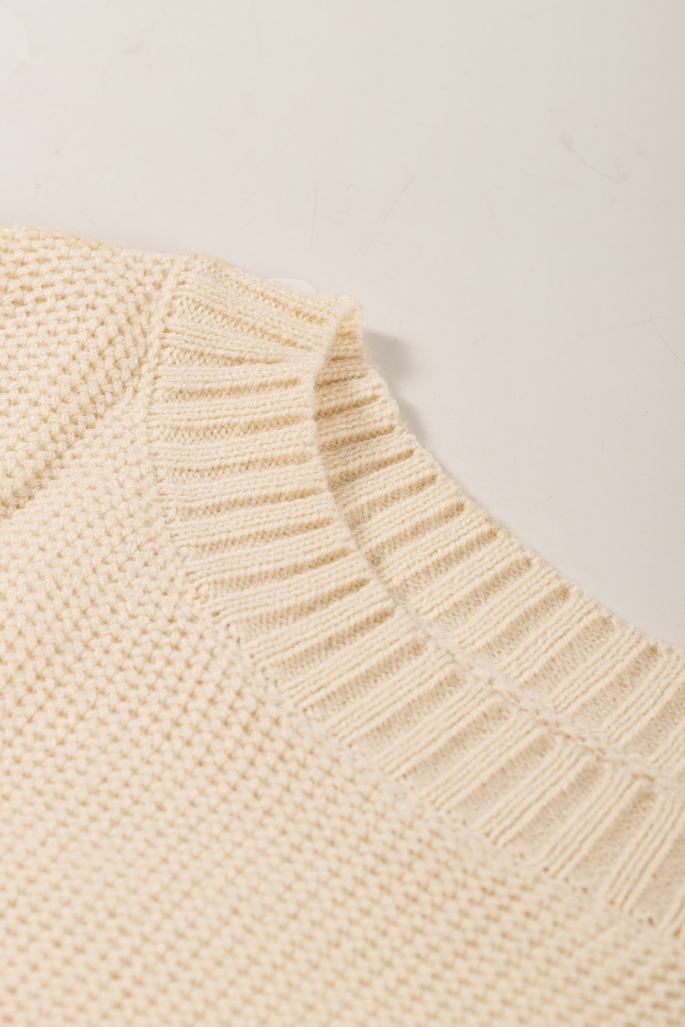 Color Block Drop Shoulder Round Neck Sweater - Charming Charlie