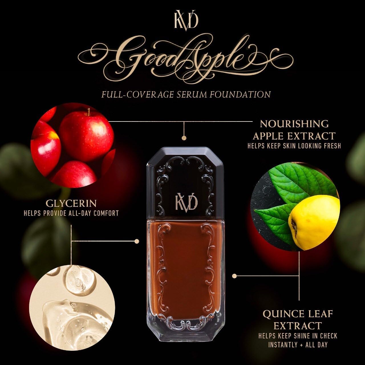 KVD Beauty Good Apple Non-Comedogenic Full-Coverage Serum Foundation Tan 074 - Charming Charlie