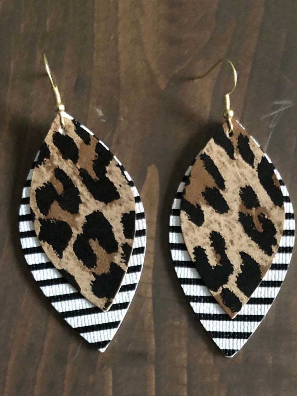 PU Leather Leaf Dangle Earrings - Charming Charlie