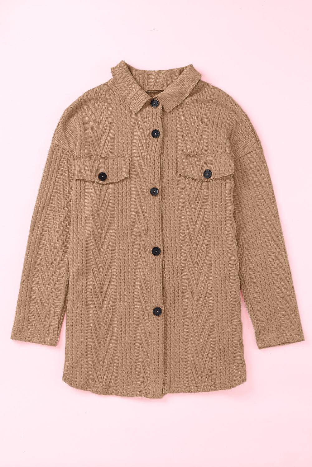Button Up Drop Shoulder Jacket - Charming Charlie