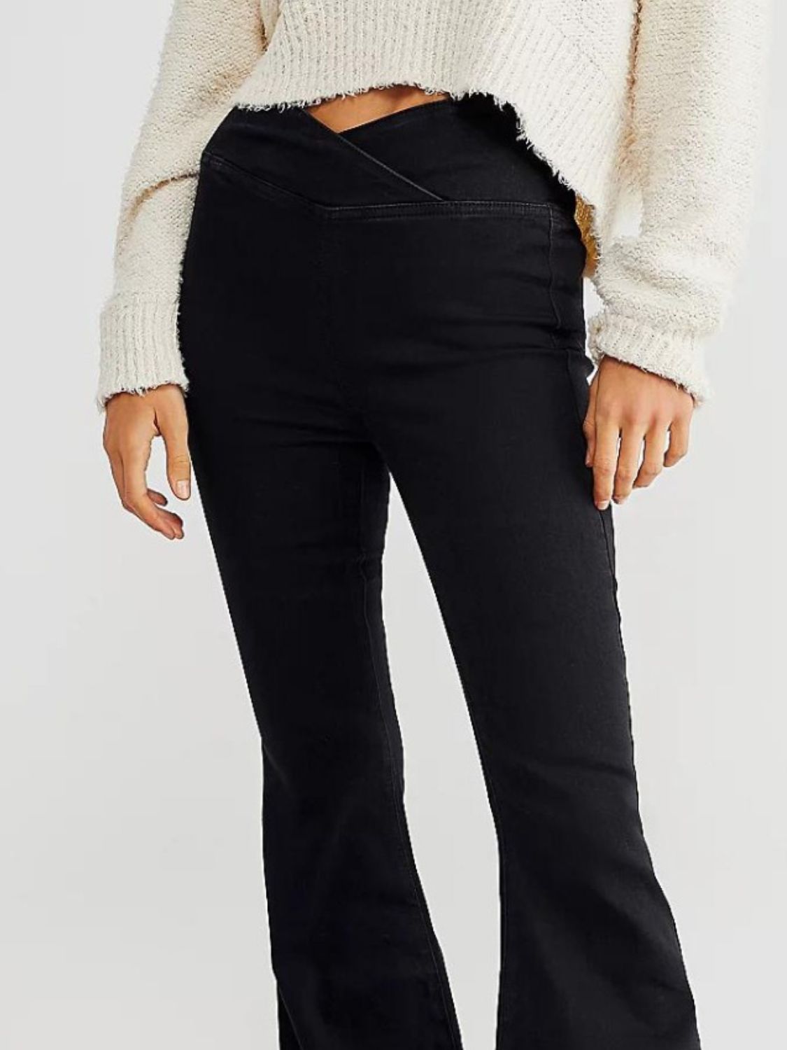 Asymmetric Waist Flare Jeans - Charming Charlie
