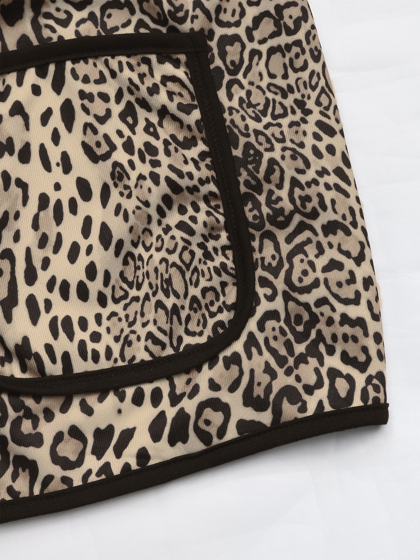 Perfee Leopard Open Front Long Sleeve Jacket - Charming Charlie