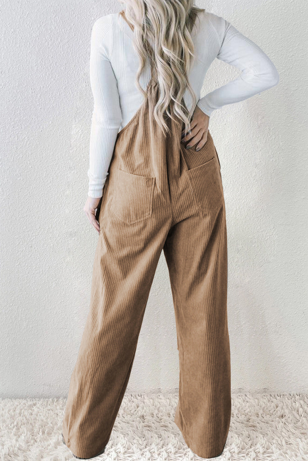 Square Neck Wide Strap Overalls - Charming Charlie