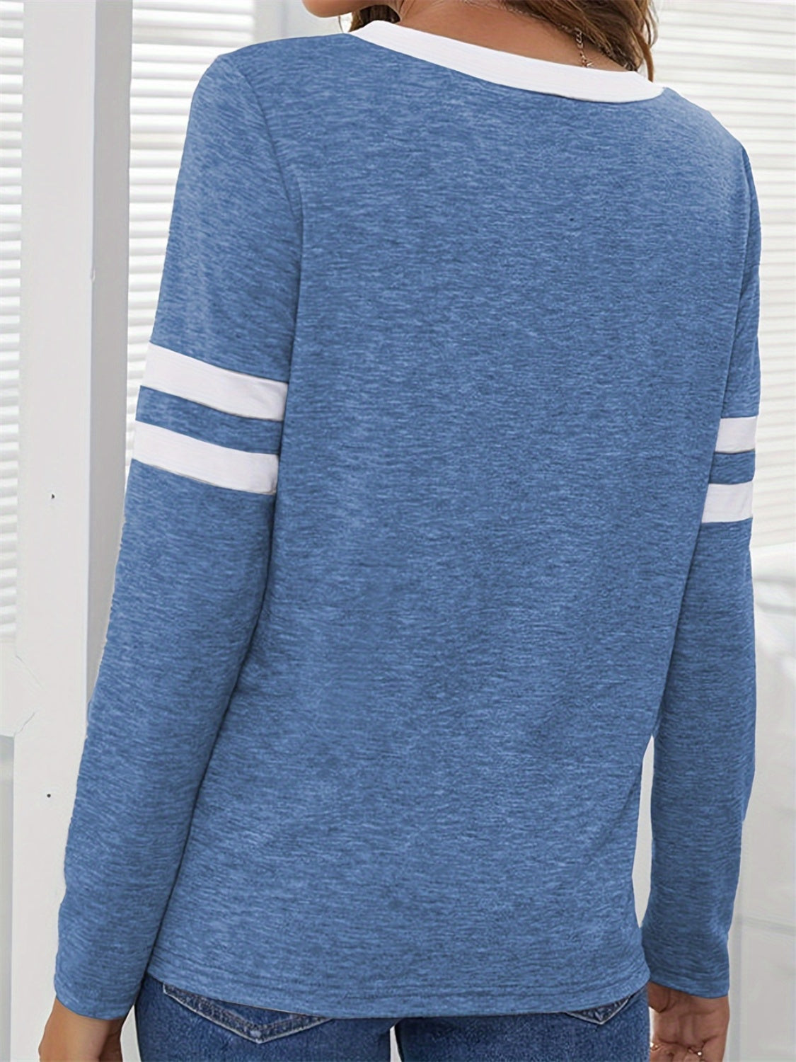 Heathered V-Neck Long Sleeve T-Shirt - Charming Charlie