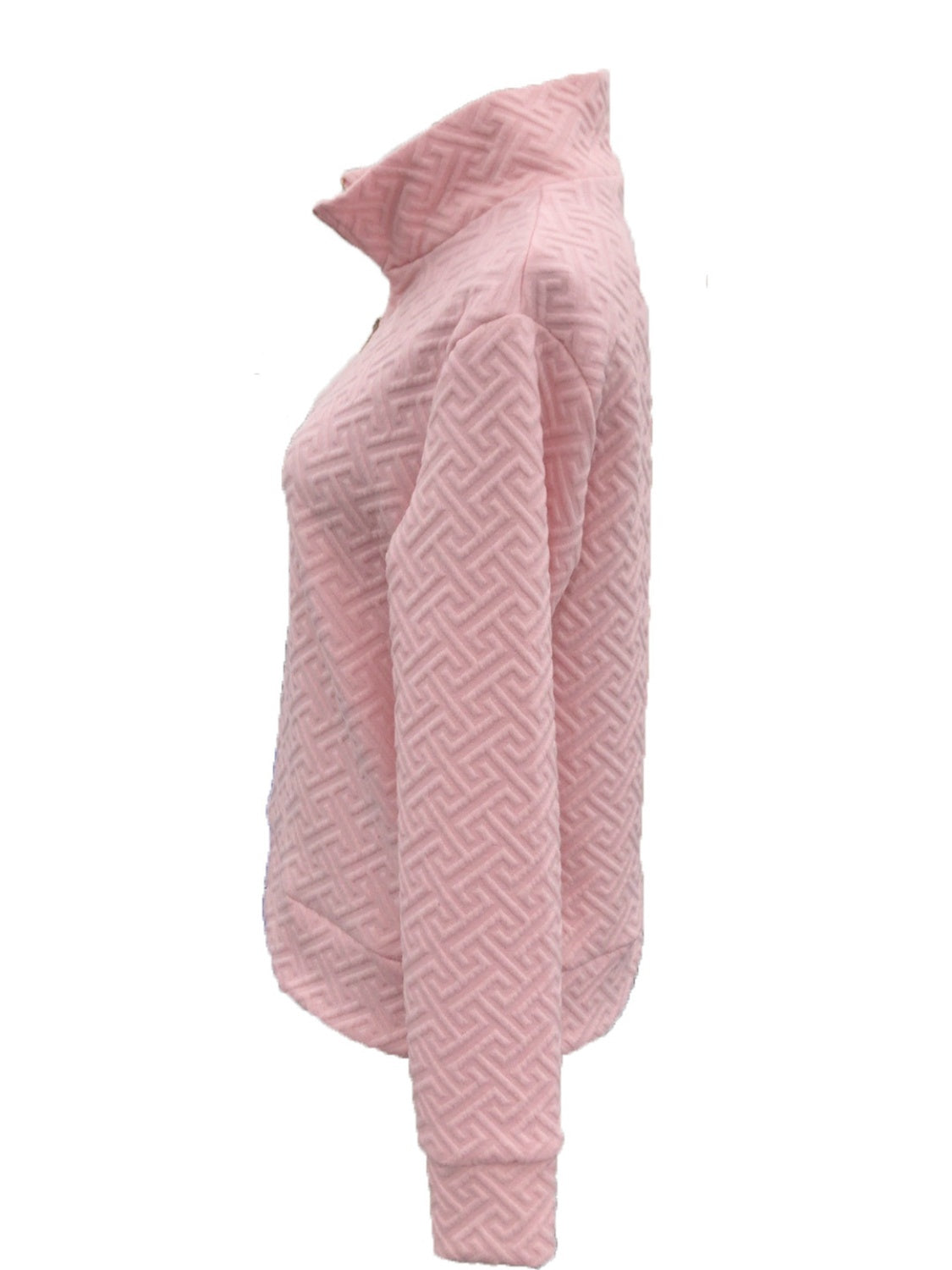 Textured Dropped Shoulder Long Sleeve Sweatshirt - Charming Charlie