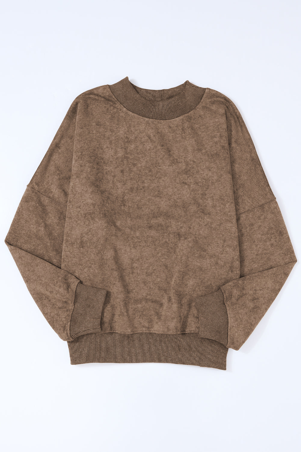 Mock Neck Dropped Shoulder Sweatshirt - Charming Charlie