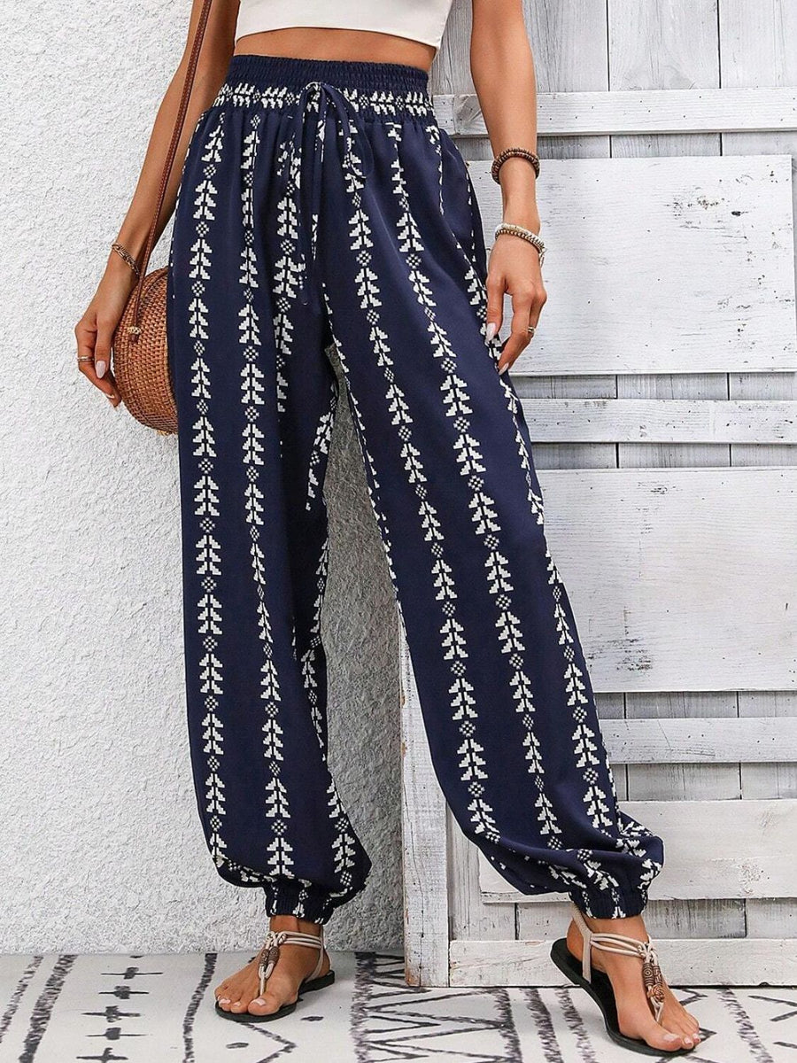 Fall High Waist Ankle-tied Women's Casual Pants