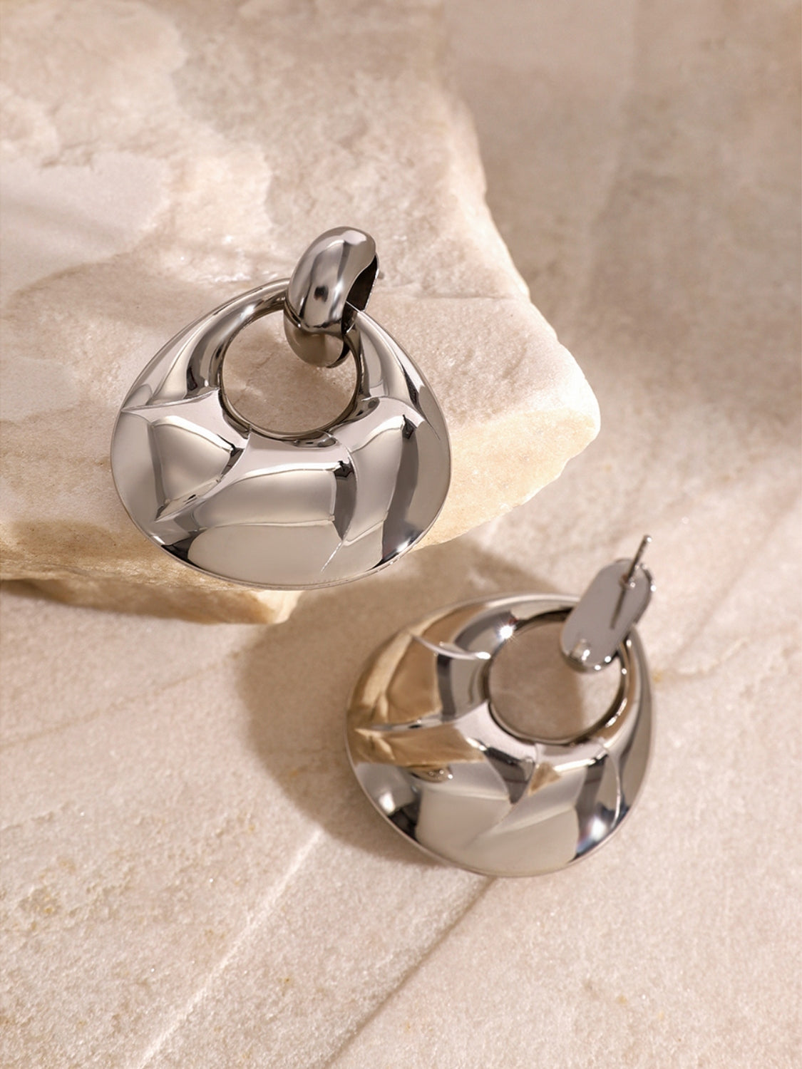 Stainless Steel Teardrop Shape Earrings - Charming Charlie
