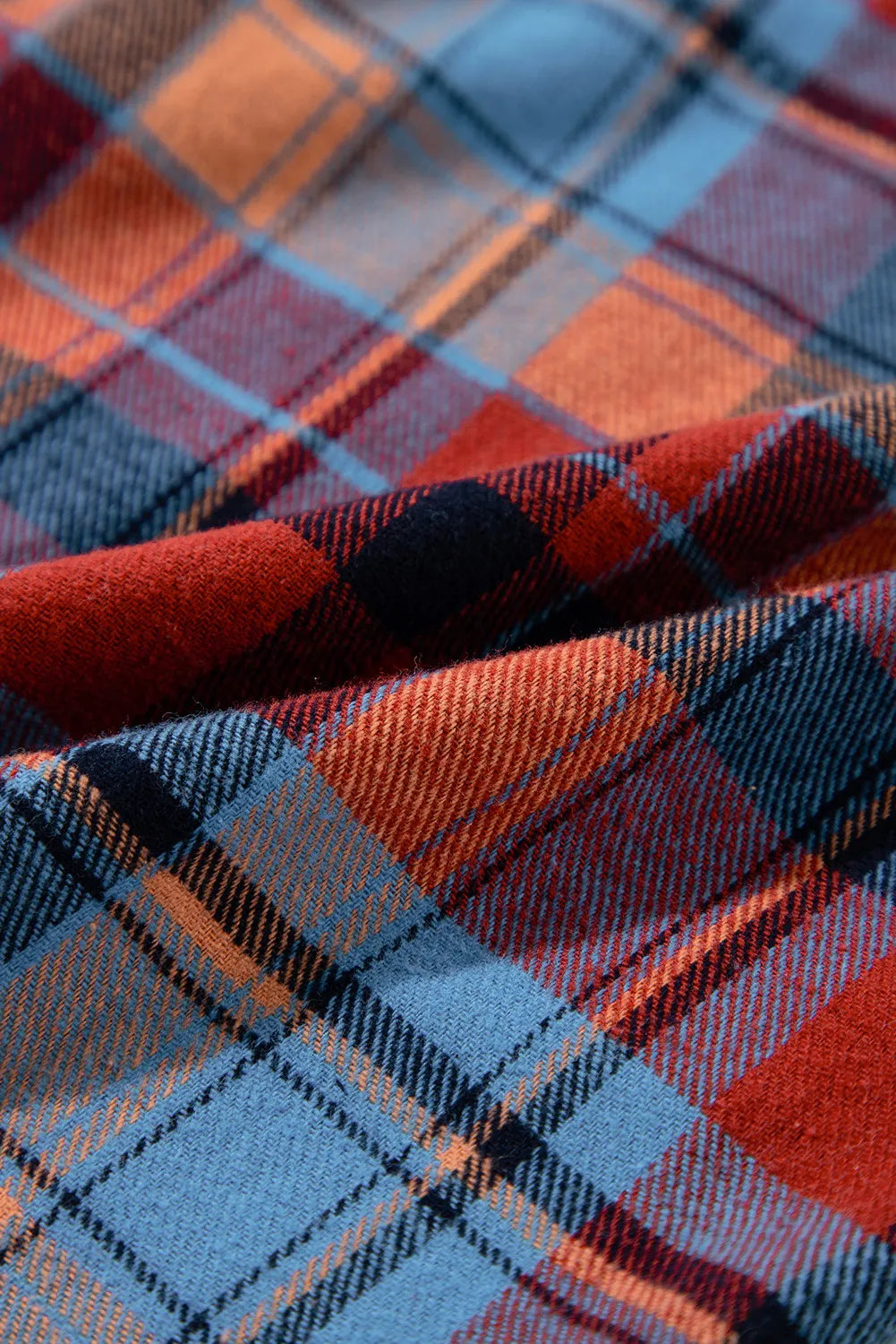 Plaid Collared Neck Long Sleeve Shirt - Charming Charlie