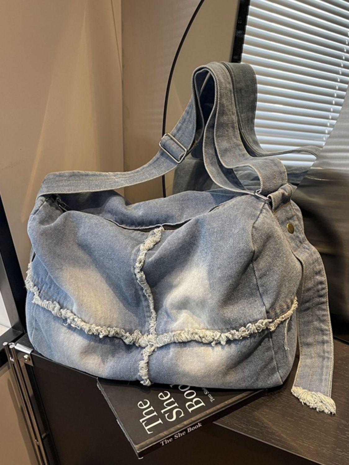 Raw Hem Gradient Crossbody Bag - Charming Charlie
