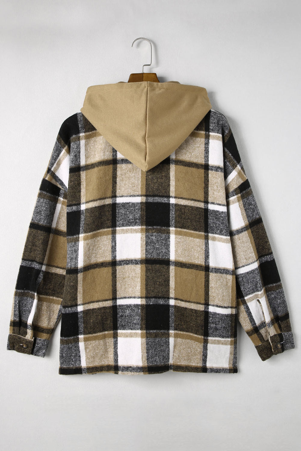 Plaid Button Up Hooded Shacket - Charming Charlie
