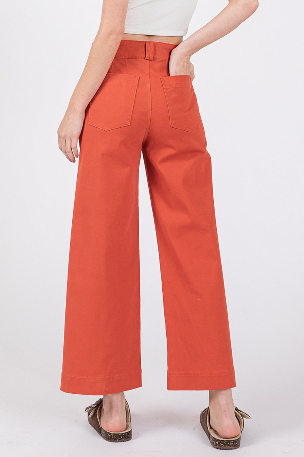 SAGE + FIG Wide Leg Cropped Pants - Charming Charlie