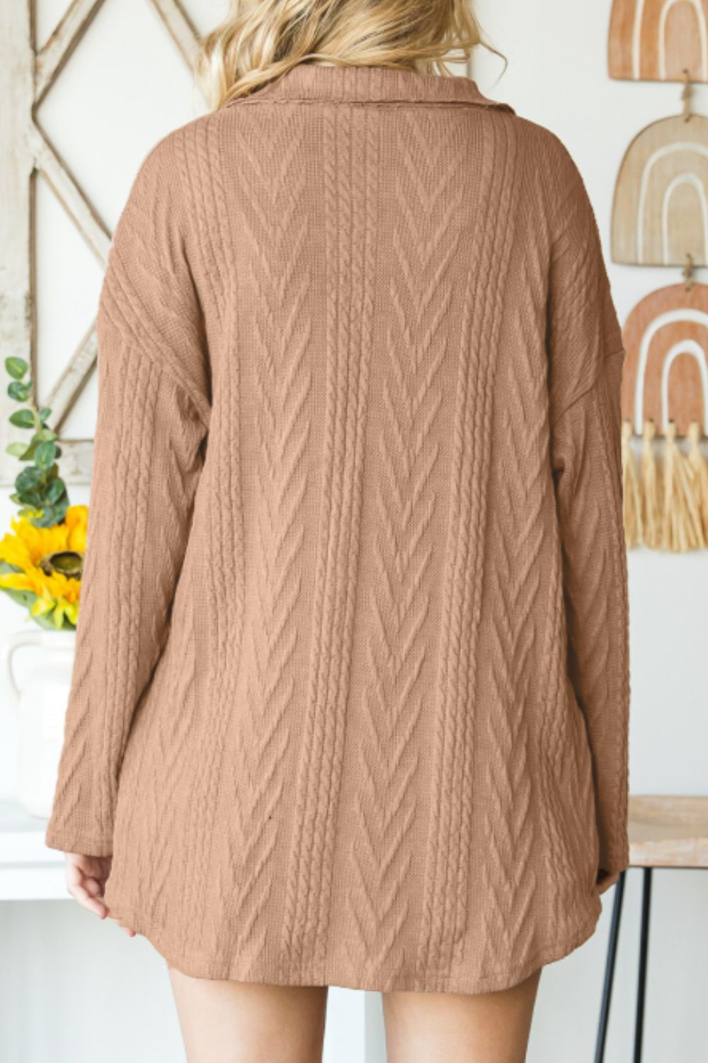 Button Up Drop Shoulder Jacket - Charming Charlie