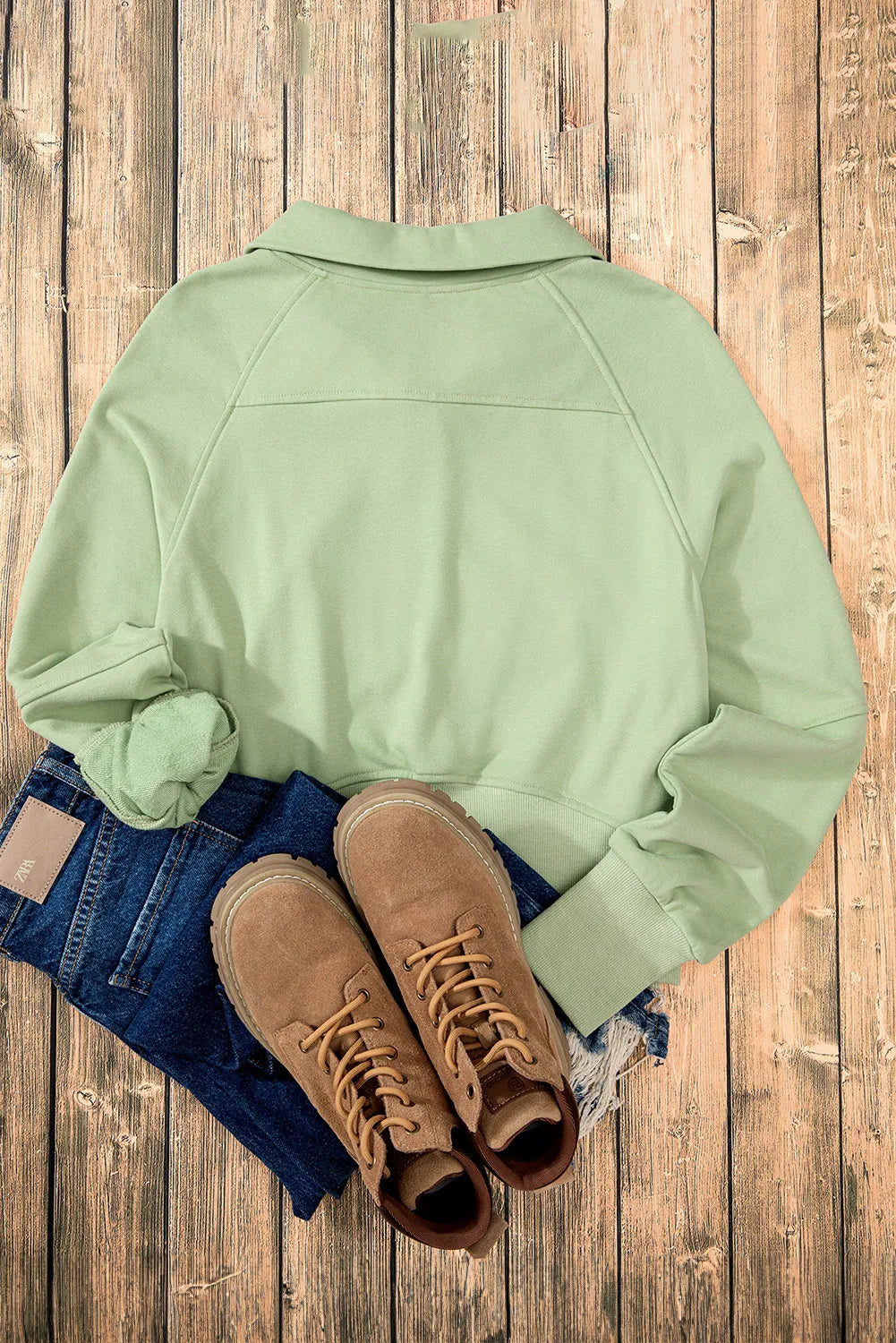 Half Zip Long Sleeve Sweatshirt - Charming Charlie