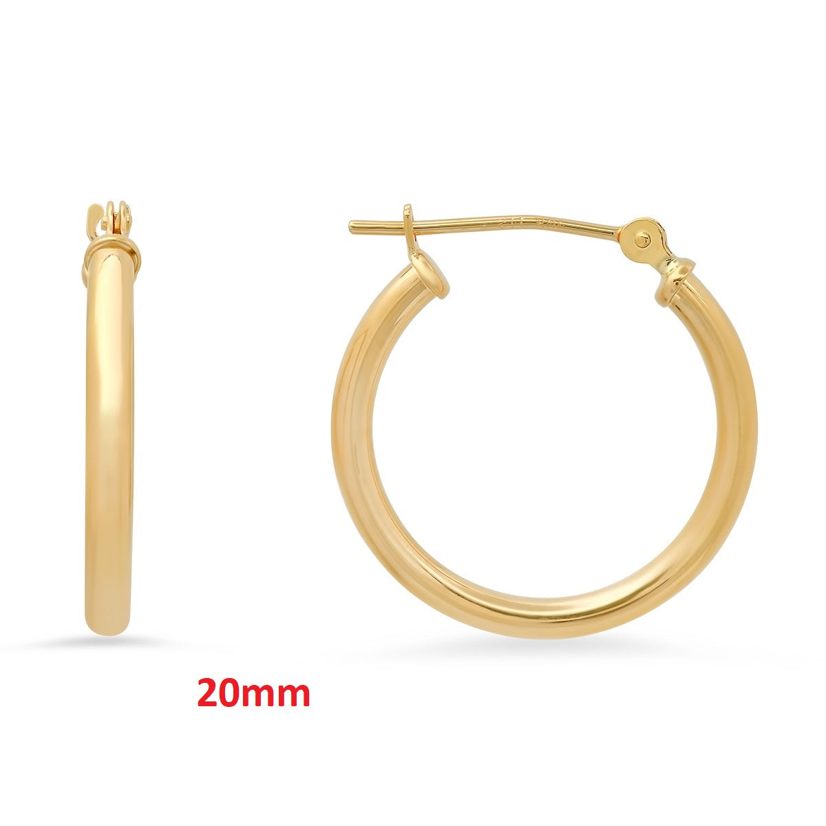 Real 10k Solid Gold Classic Huggy Hoop Gold Earrings - Charming Charlie
