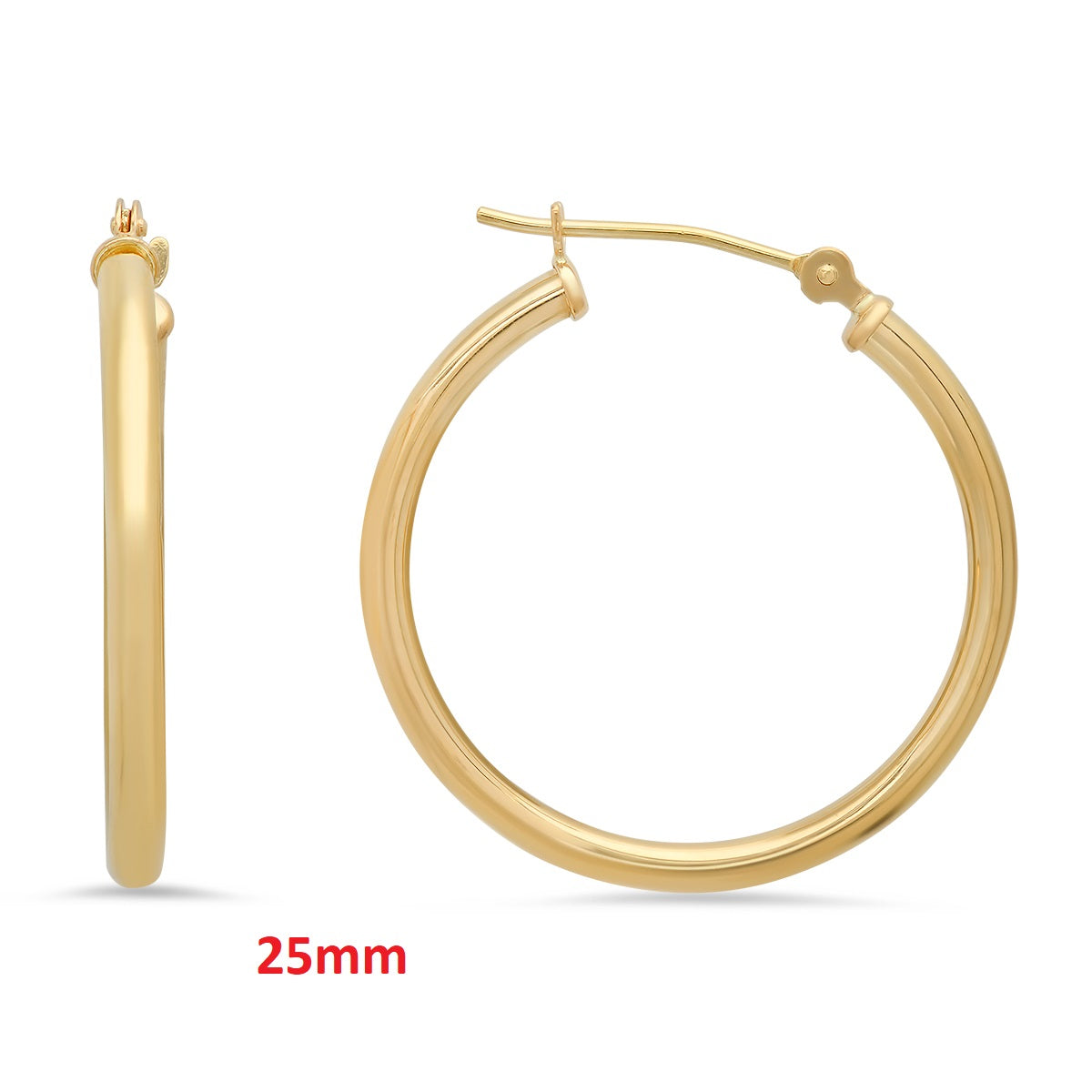 Real 10k Solid Gold Classic Huggy Hoop Gold Earrings - Charming Charlie