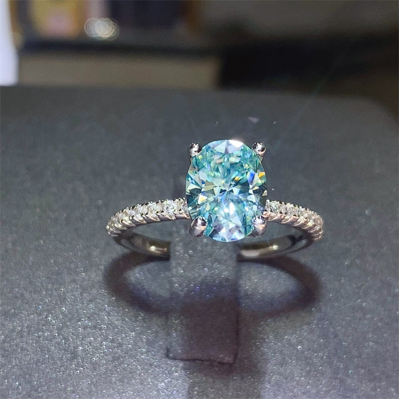 2 Carat Moissanite Zircon 925 Sterling Silver Ring - Charming Charlie