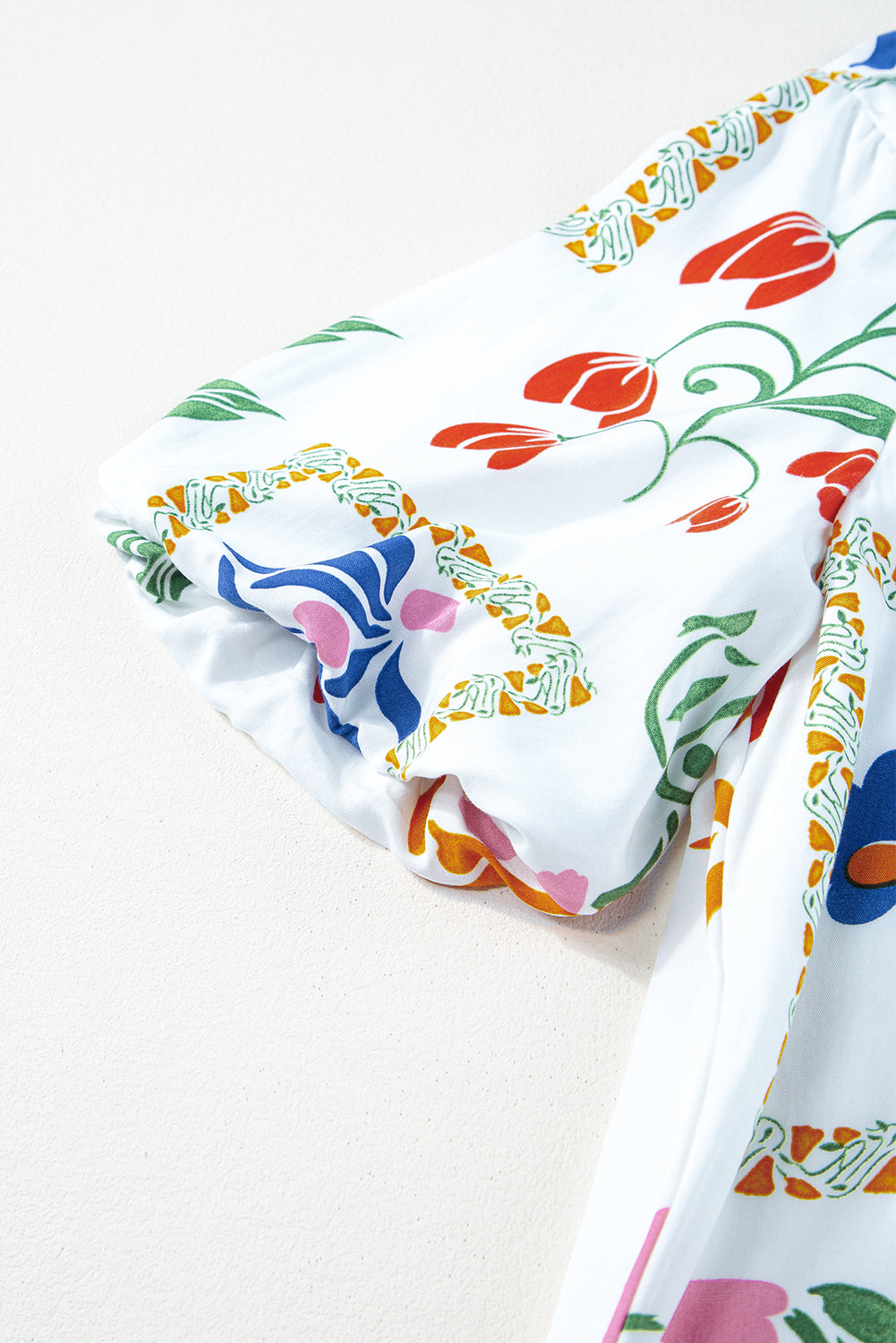 Pocketed Printed Half Sleeve Romper - Charming Charlie
