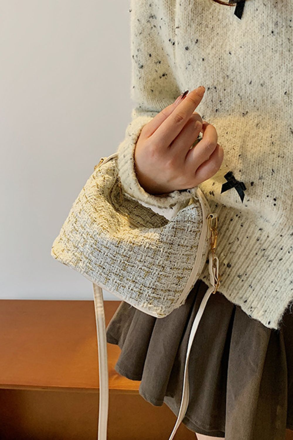 Woven Removable Strap Shoulder Bag - Charming Charlie