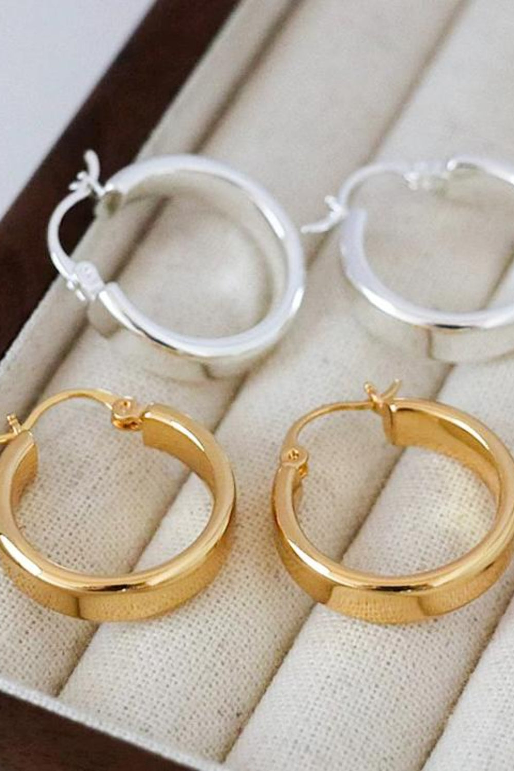 Gold-Plated Brass Huggie Earrings - Charming Charlie