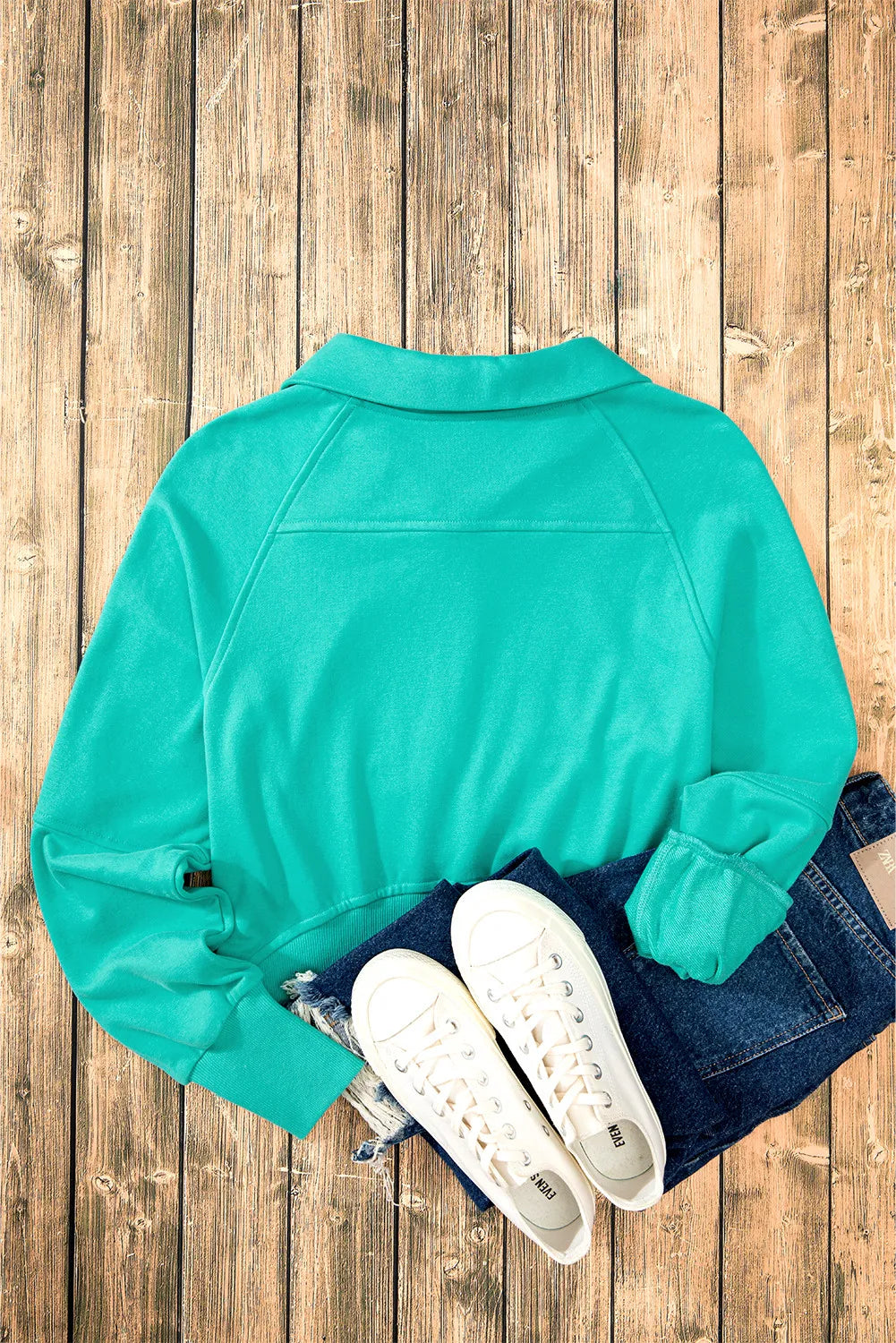 Half Zip Long Sleeve Sweatshirt - Charming Charlie