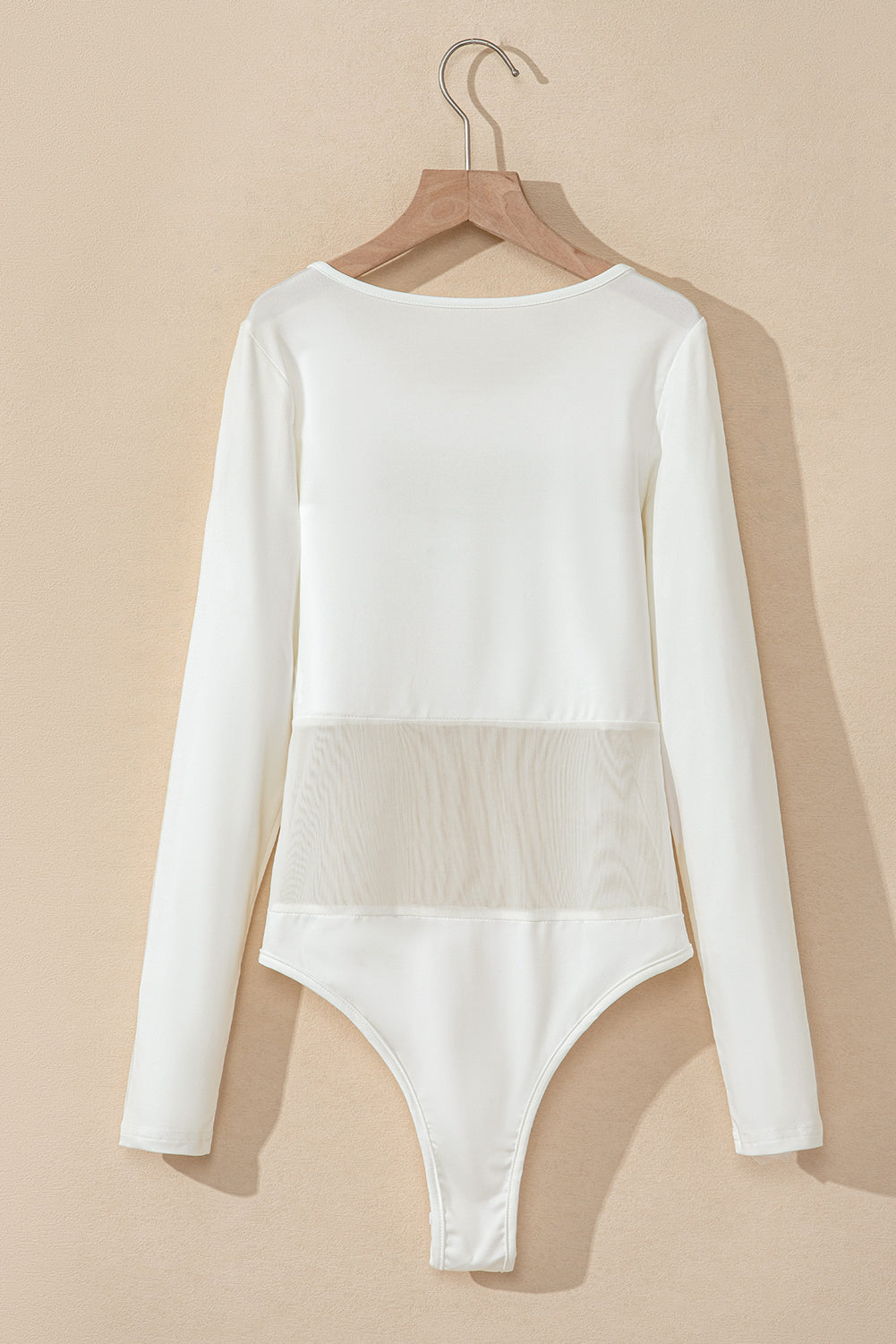 Round Neck Long Sleeve Bodysuit - Charming Charlie
