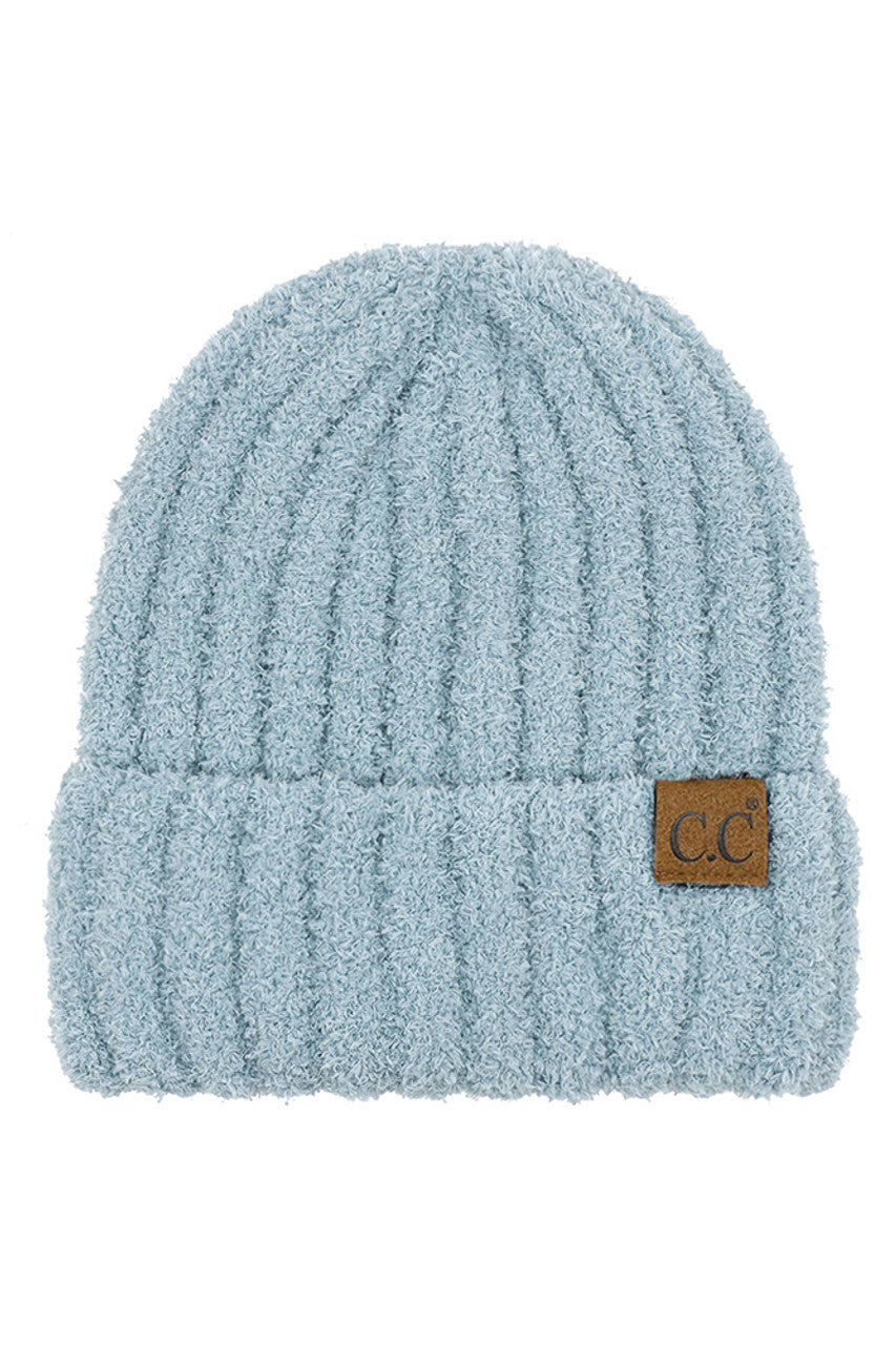 Winter Mint C.C Solid Color Fuzzy Beanie