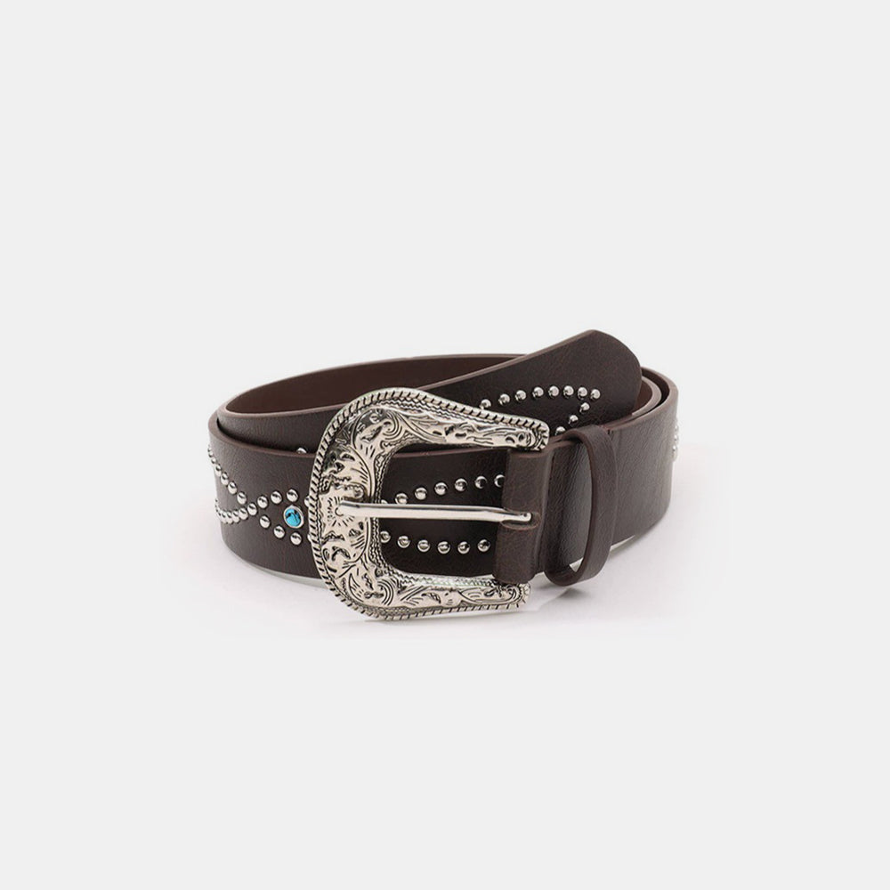PU Leather Rhinestone Belt - Charming Charlie