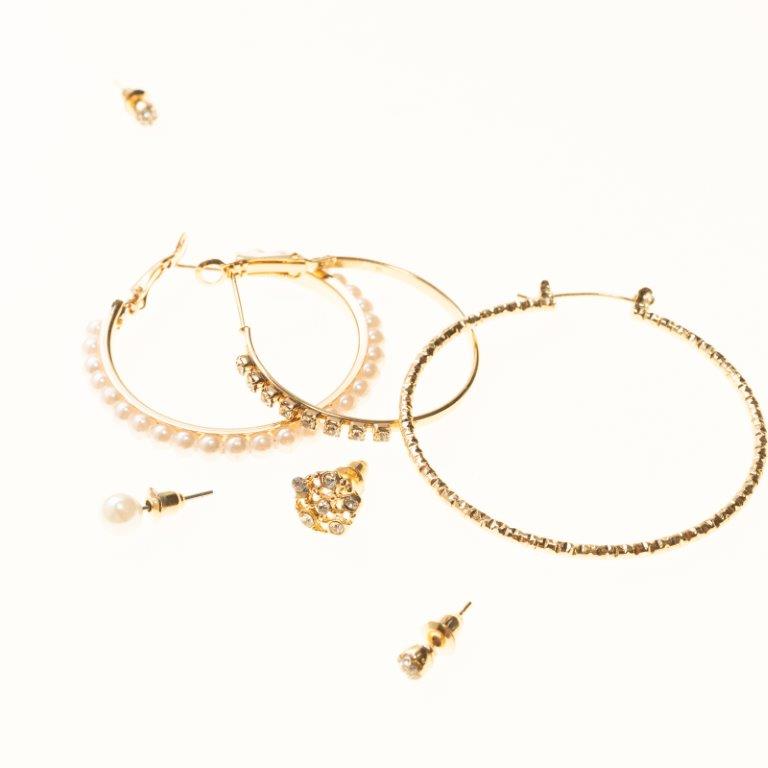 Set Of 6 Multi Stud And Hoop Earrings On A Card - Charming Charlie