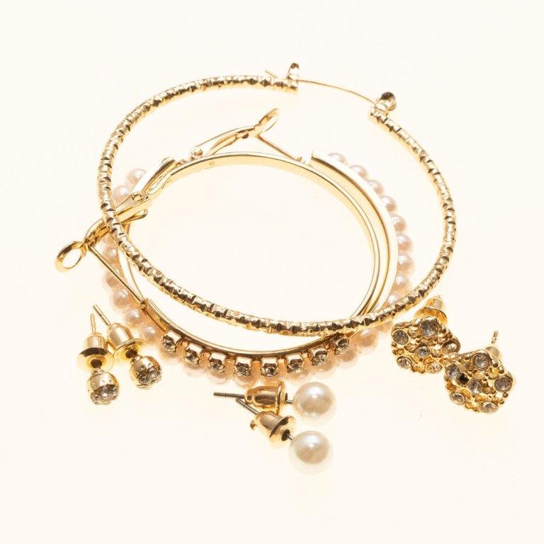 Set Of 6 Multi Stud And Hoop Earrings On A Card - Charming Charlie