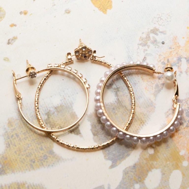 Set Of 6 Multi Stud And Hoop Earrings On A Card - Charming Charlie