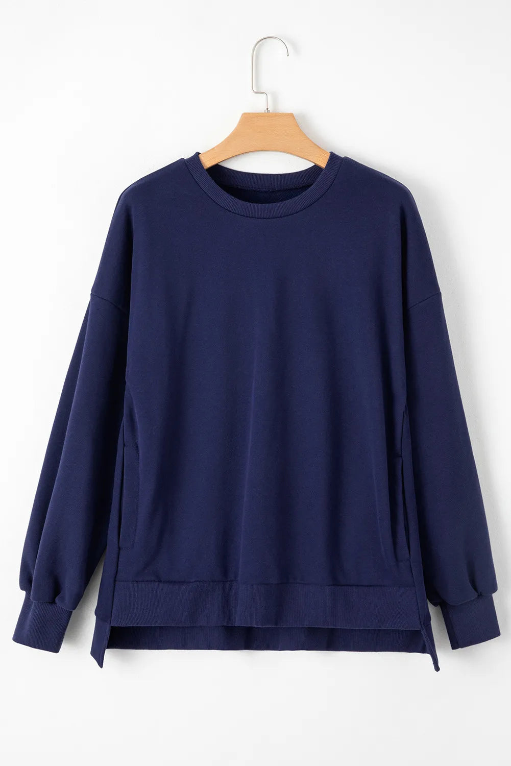 Round Neck Long Sleeve Sweatshirt - Charming Charlie