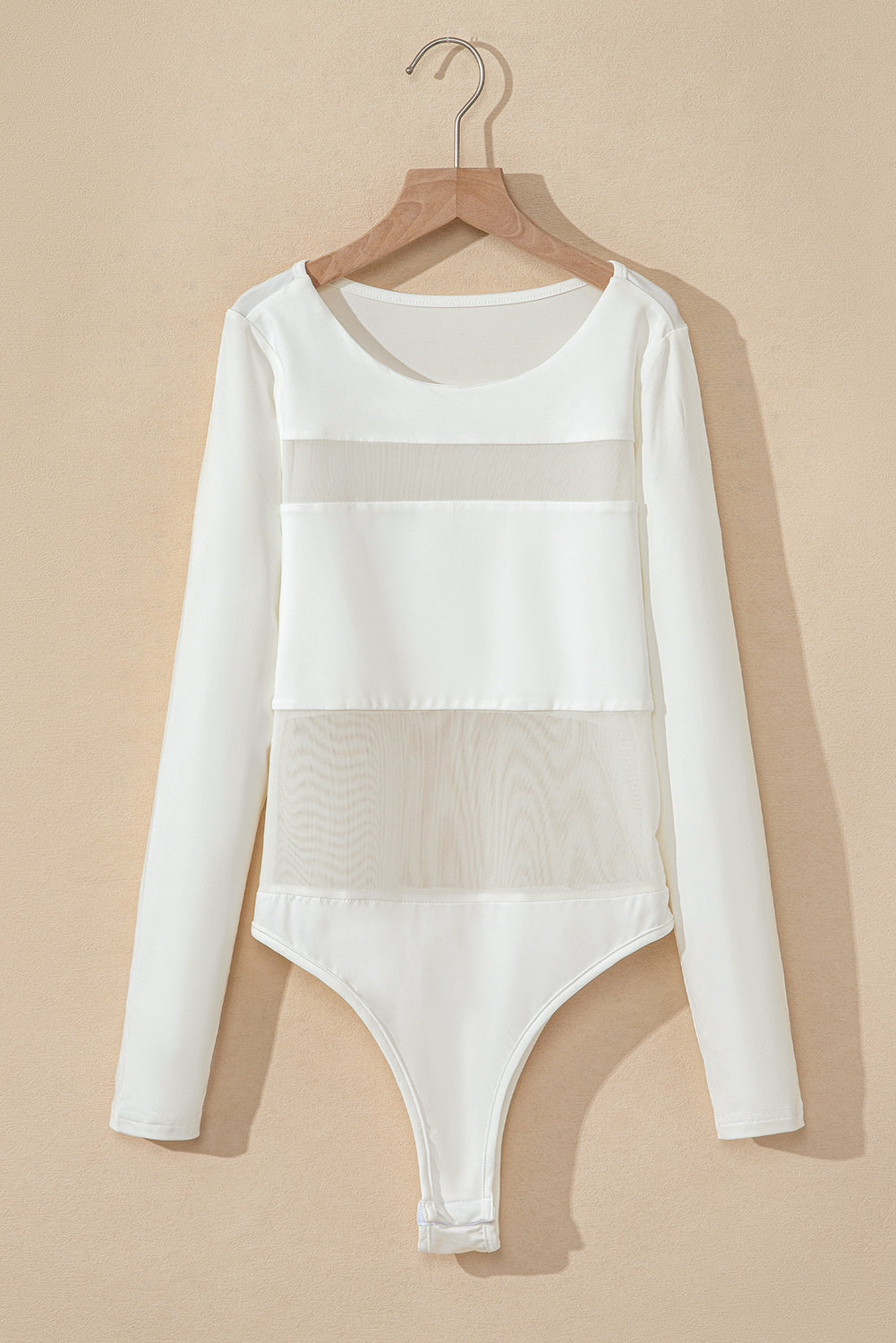 Round Neck Long Sleeve Bodysuit - Charming Charlie