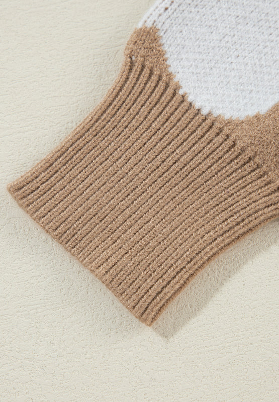 Heart Round Neck Long Sleeve Sweater - Charming Charlie