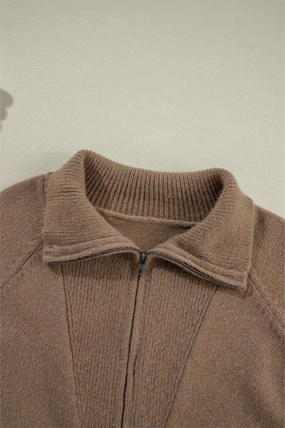 Zip Up Long Sleeve Geometric Cardigan - Charming Charlie