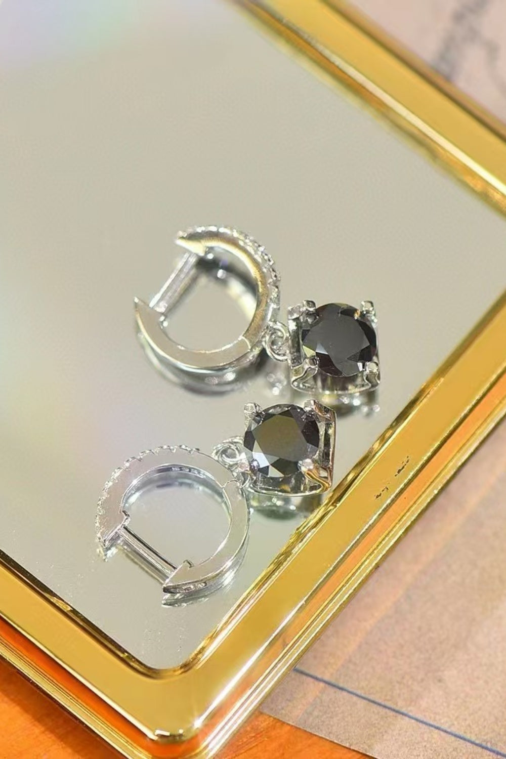 2 Carat Moissanite 925 Sterling Silver Drop Earrings - Charming Charlie