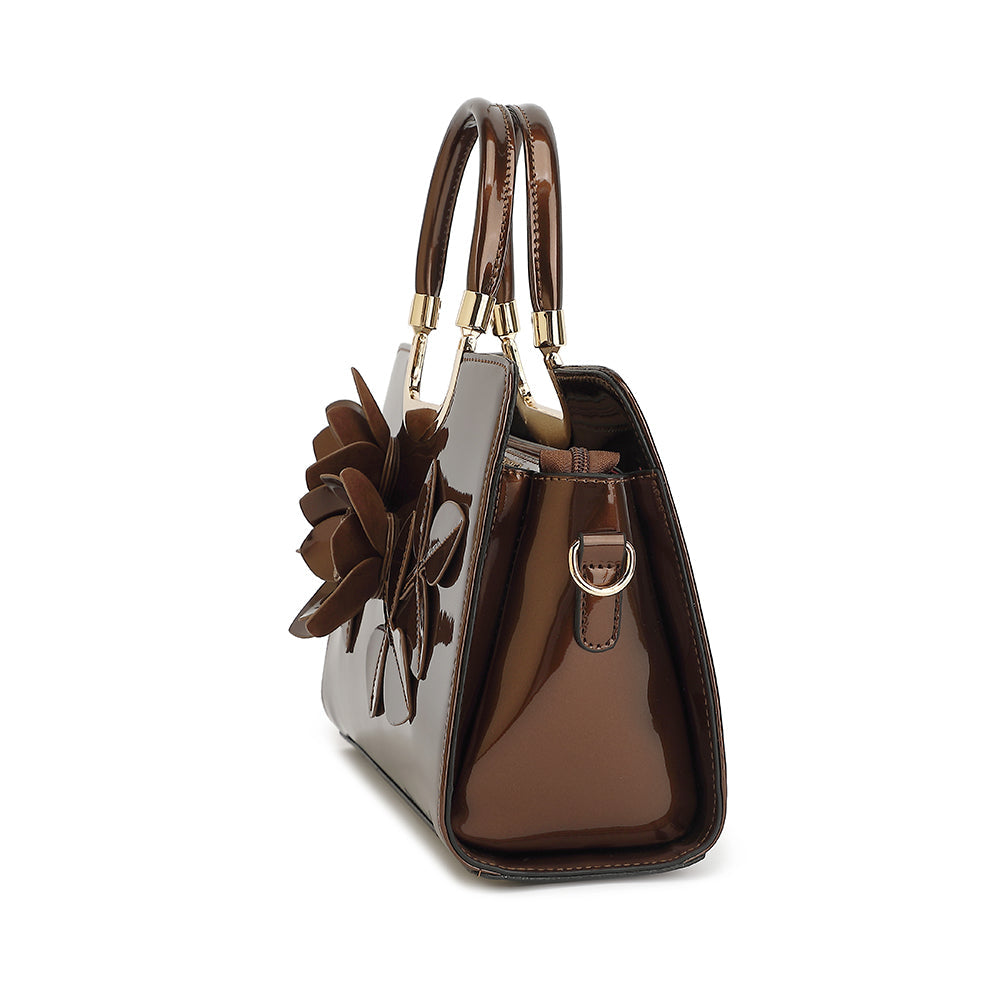 Patent Leather Frame Satchel - Charming Charlie