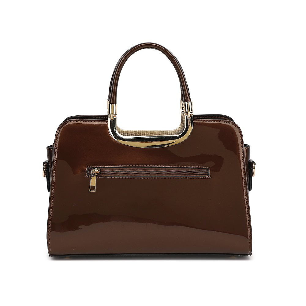 Patent Leather Frame Satchel - Charming Charlie