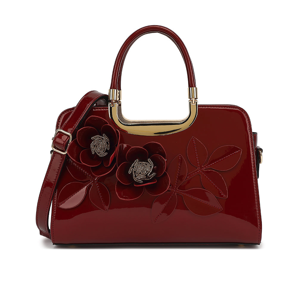 Patent Leather Frame Satchel - Charming Charlie
