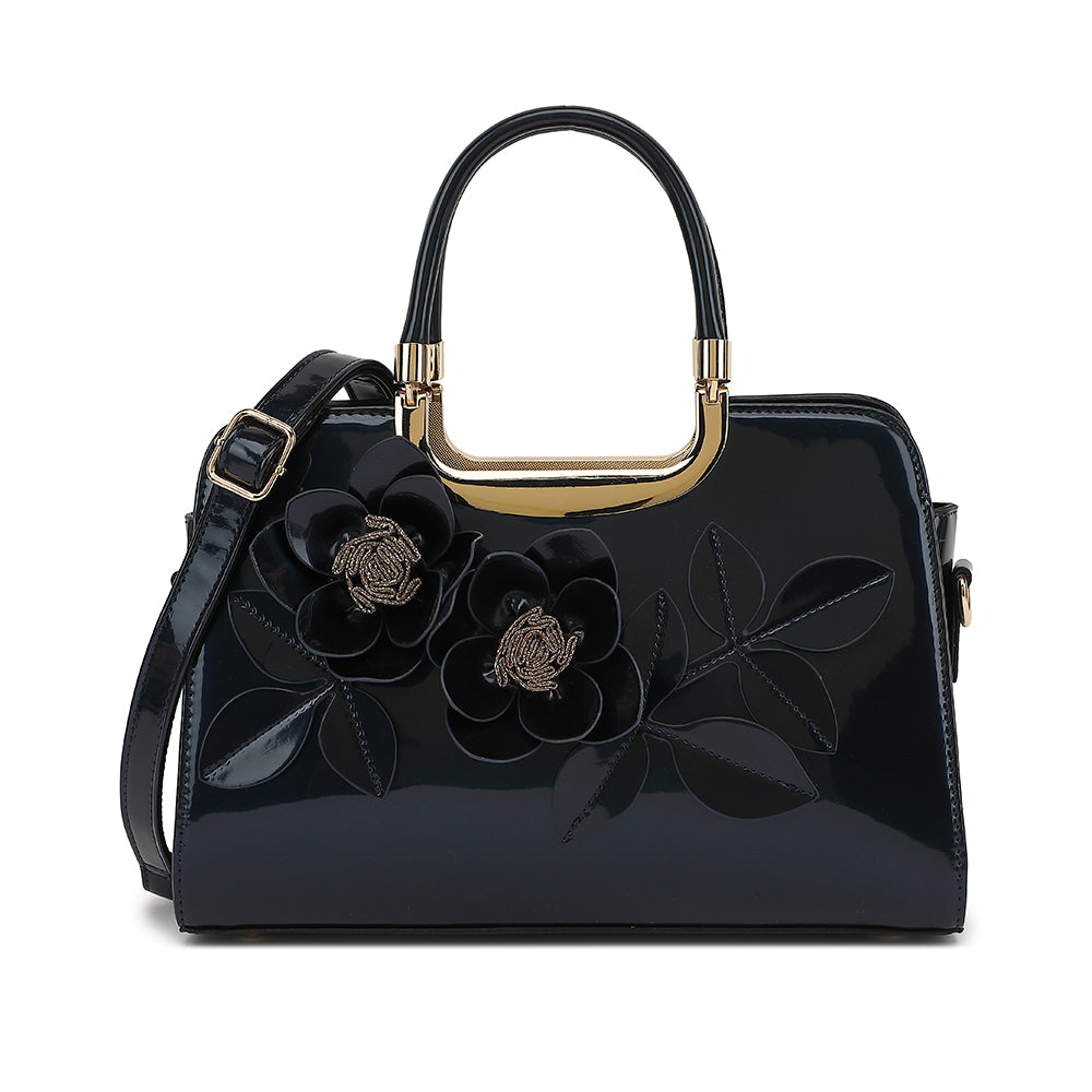 Patent Leather Frame Satchel - Charming Charlie