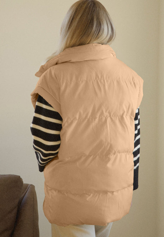 Zip Up Vest Coat with Pockets - Charming Charlie