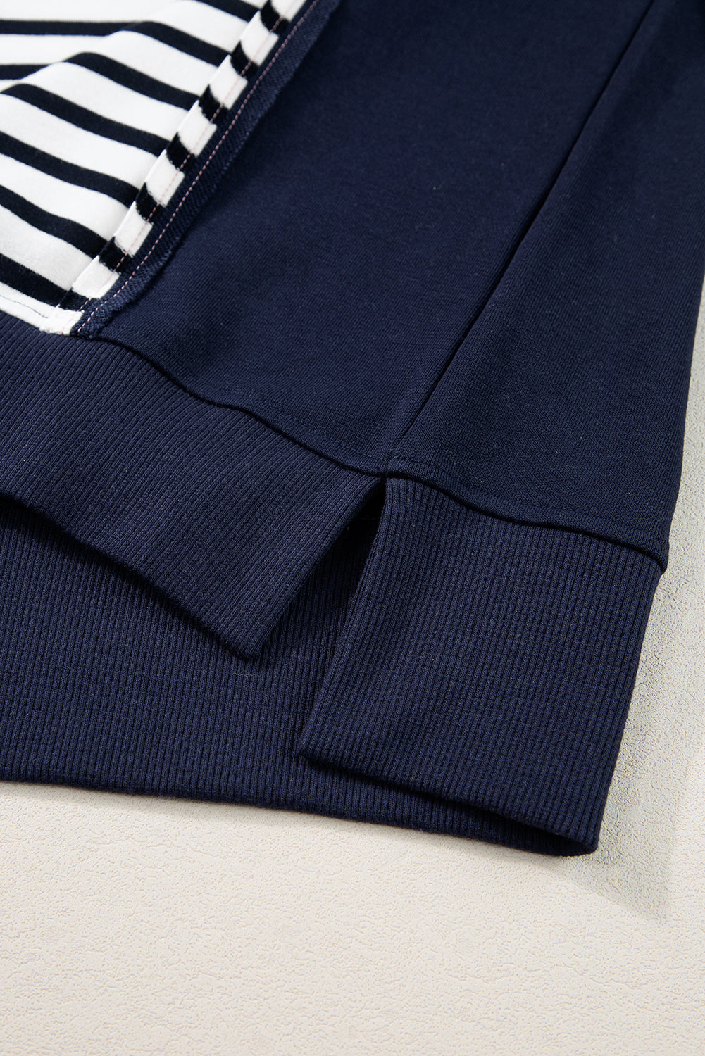 Exposed Seam Striped Long Sleeve Sweatshirt - Charming Charlie
