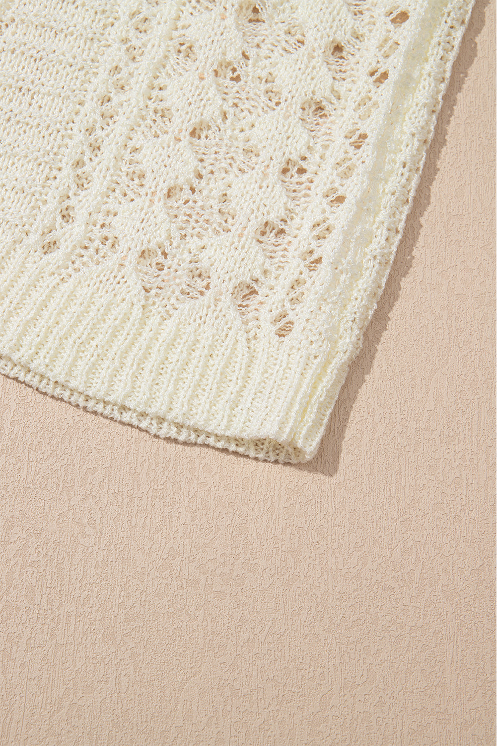 Hollow Out Drop Shoulder Sweater - Charming Charlie