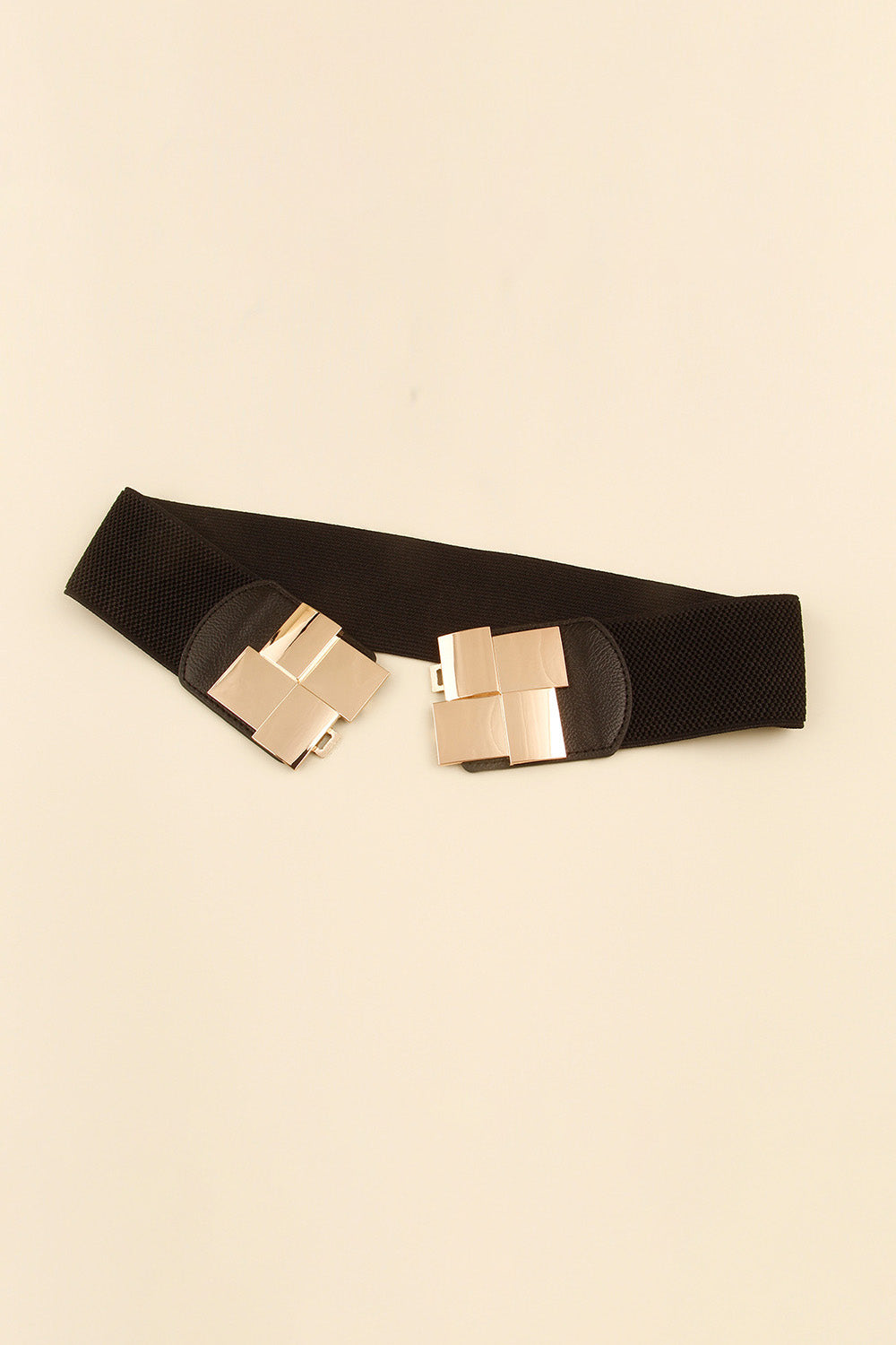 Geometric Buckle Elastic Wide Belt - Charming Charlie