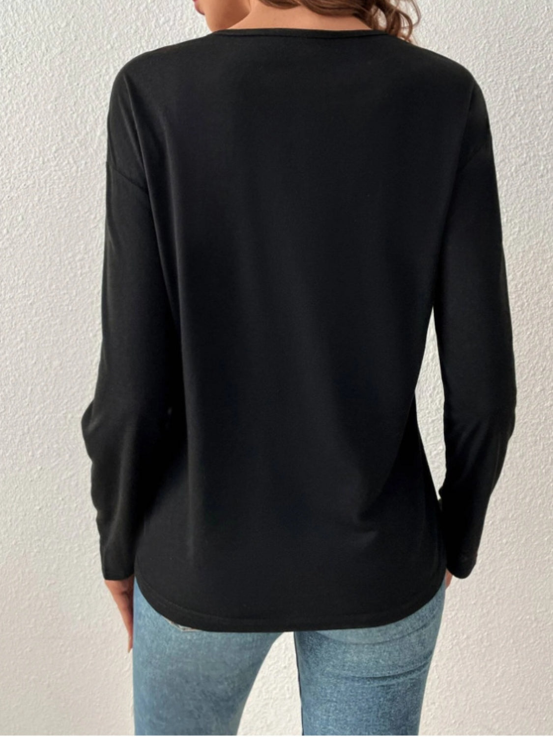 V-Neck Long Sleeve T-Shirt - Charming Charlie