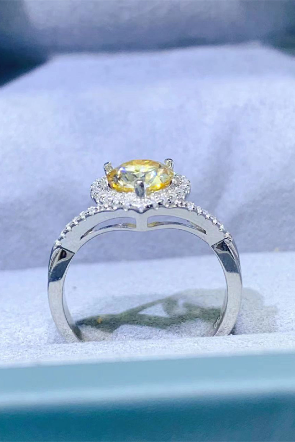 Adored 1 Carat Moissanite 925 Sterling Silver Heart Ring - Charming Charlie