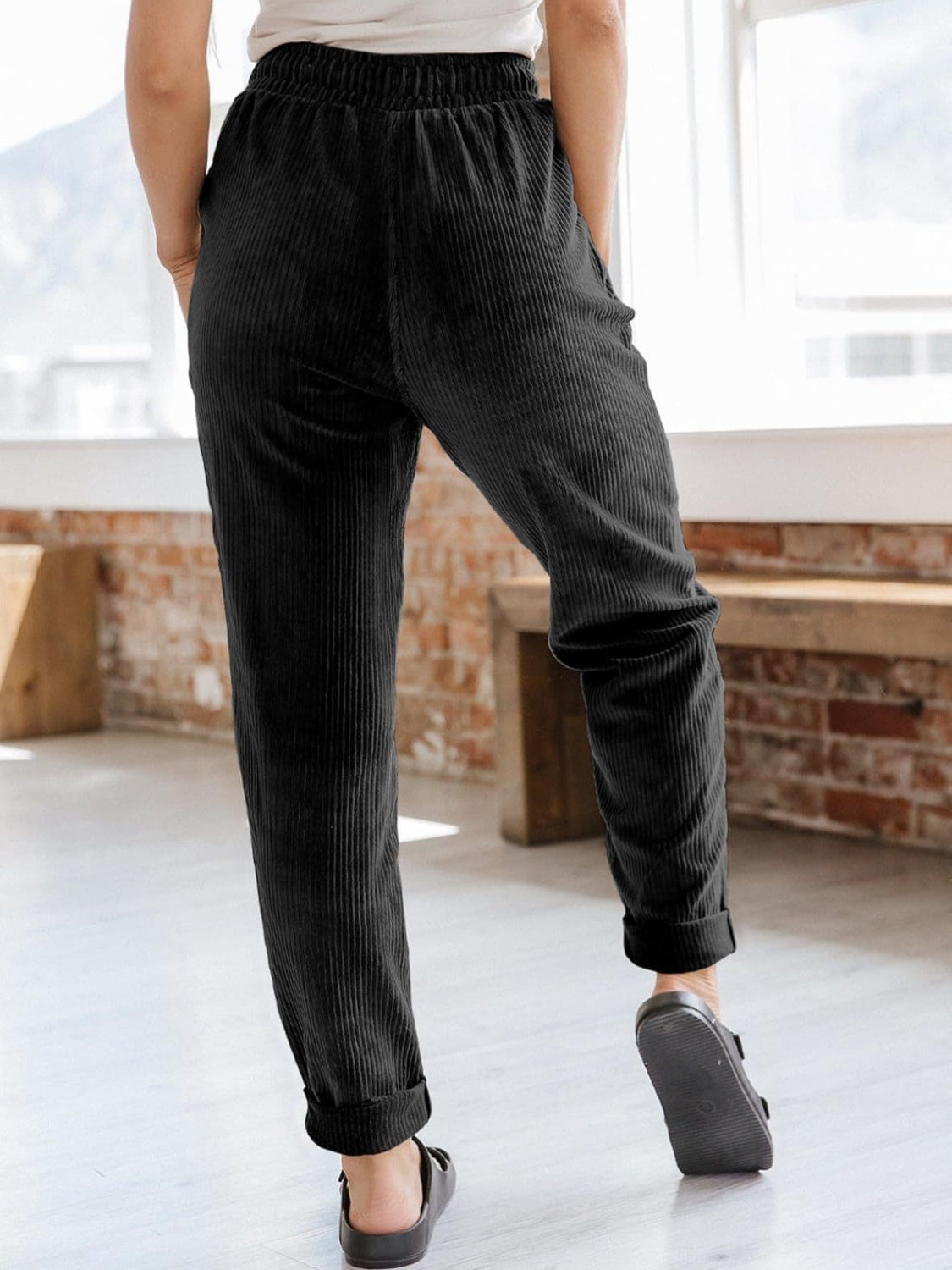Drawstring Pants with Pockets - Charming Charlie