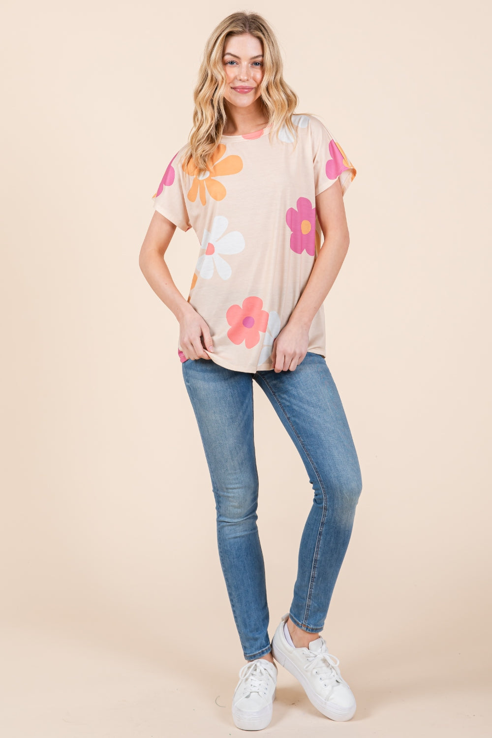 BOMBOM Floral Short Sleeve T-Shirt - Charming Charlie